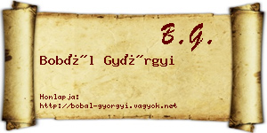 Bobál Györgyi névjegykártya